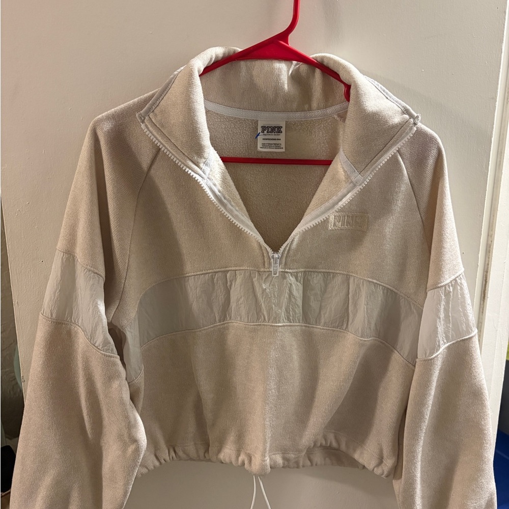 PINK Victoria's Secret Cream and White Cape Jacket